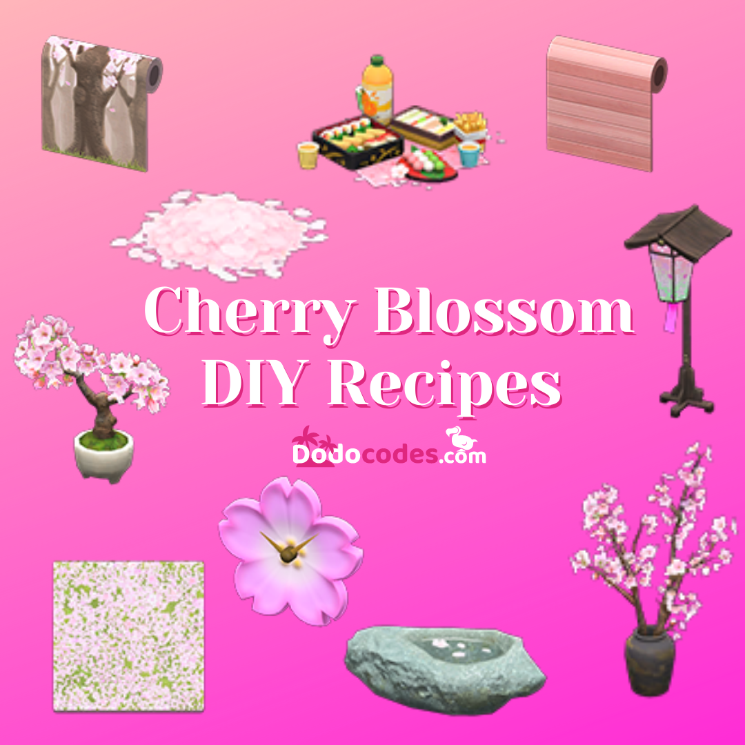ACNH, Cherry-blossom pochette - How To Get DIY Recipe & Required Materials