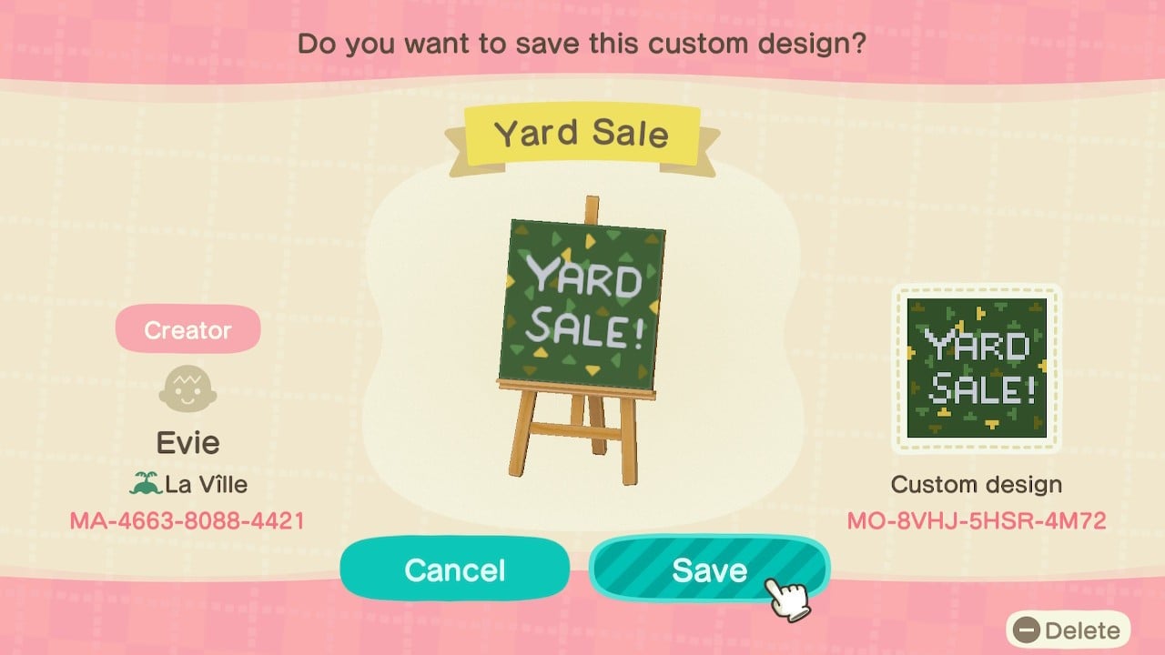 yard sale sign